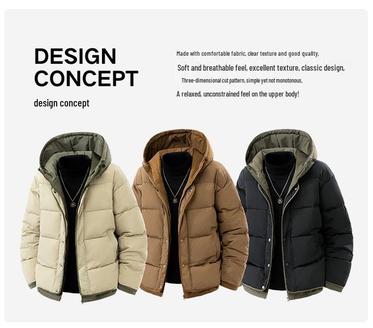 Japanese Style Trendy Cotton Hooded Jacket - Winter Retro Couple's Casual Wear
