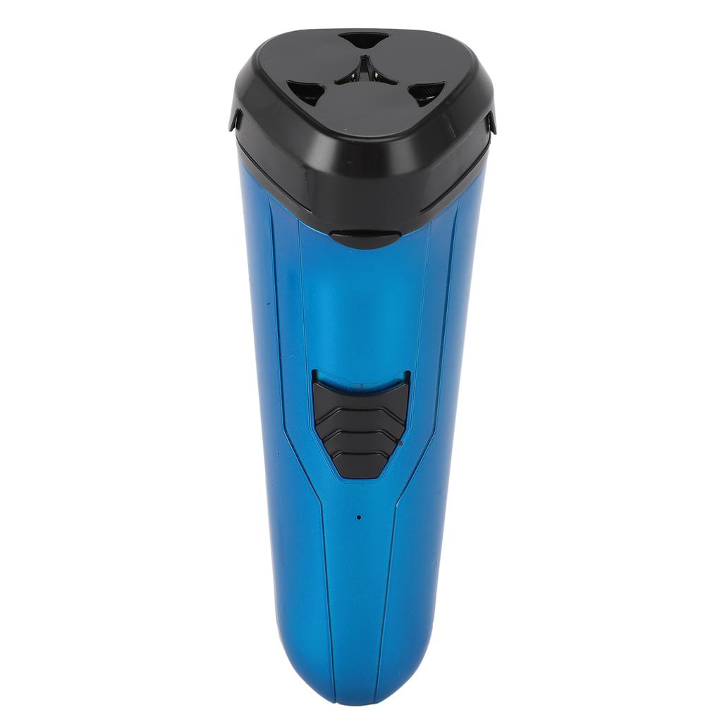 Electric Beard Trimmer 3 Floating Heads Rechargeable Precise Cutting Cordless Beard Clipper for Men Blue