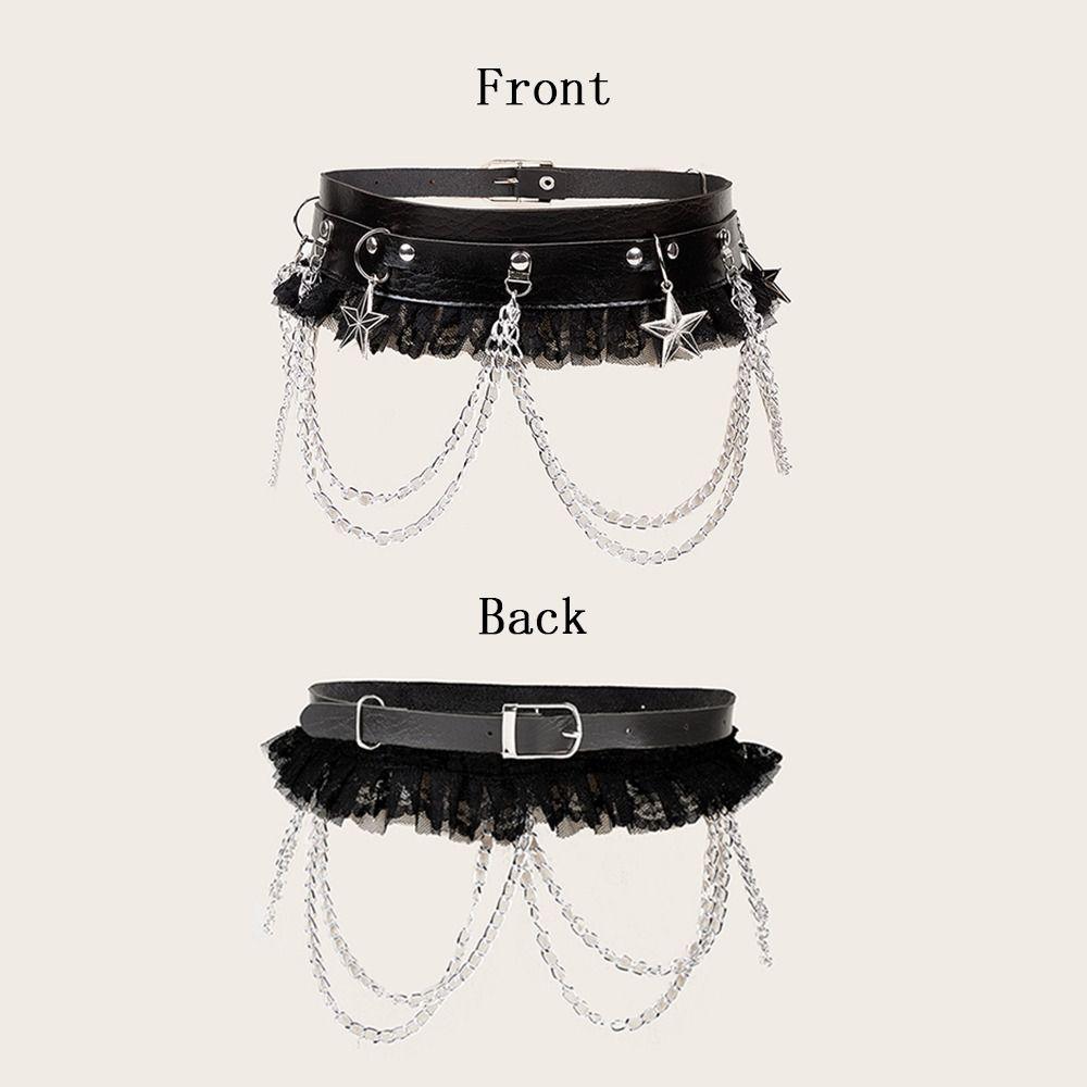 Lace Patchwork Waist Chain Versatile Jacket Embellished Waistband Skirt Belts  Waist Decoration