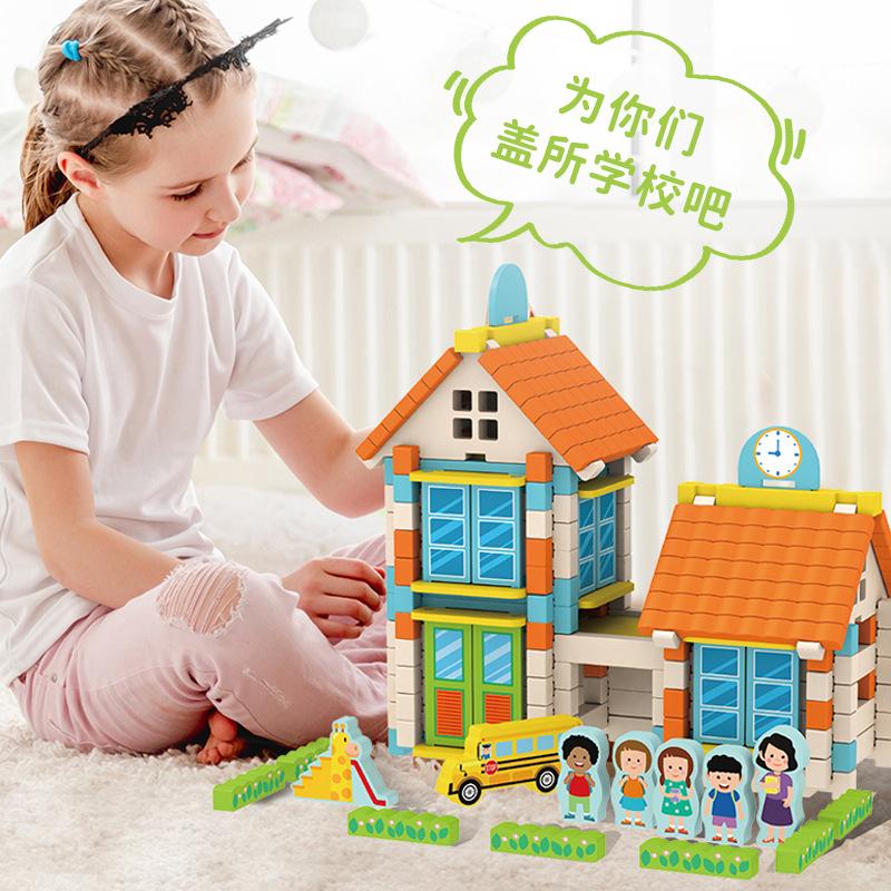 Luban Wooden Mortise and Tenon Building Blocks for Children's Early Learning and Development