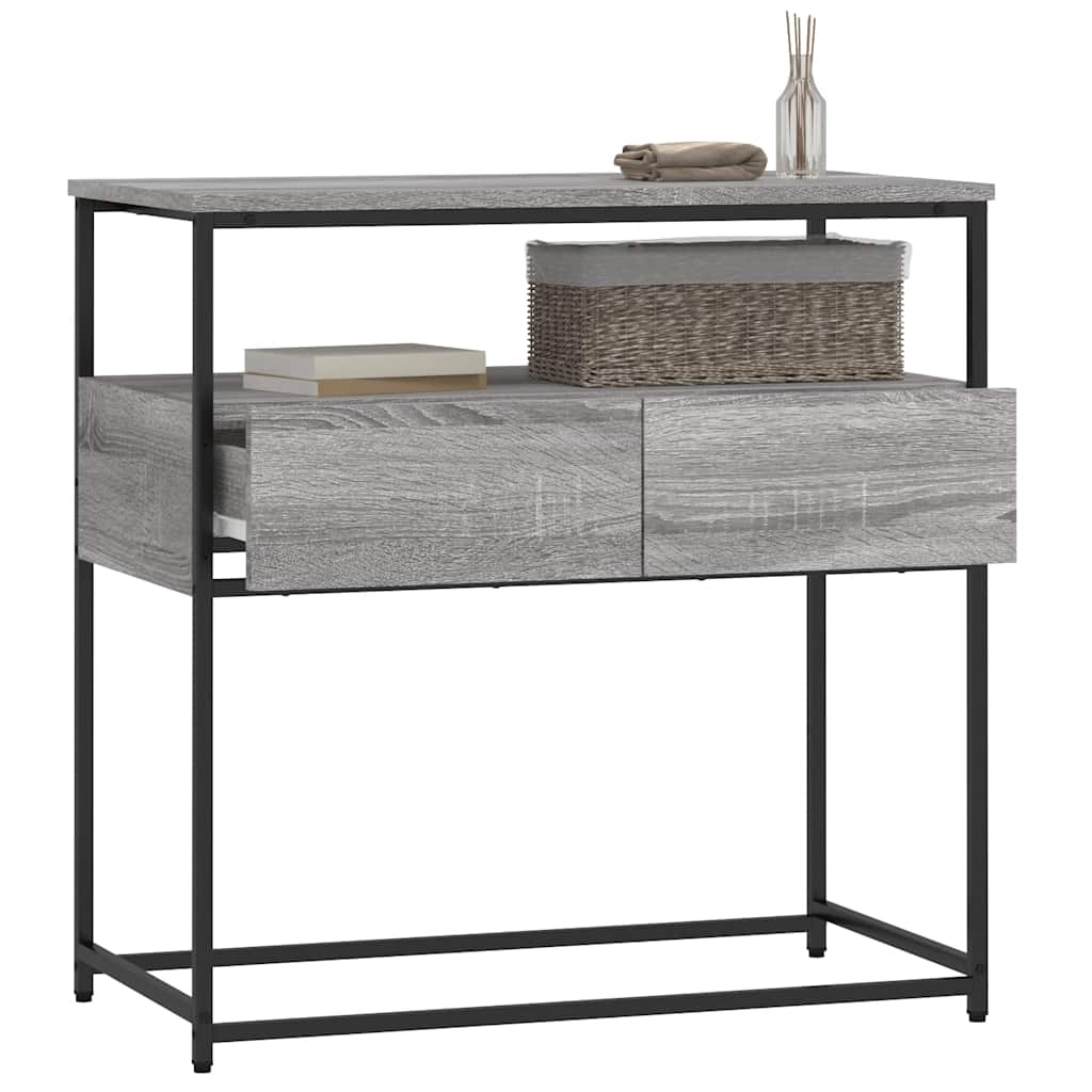 Console Table Grey Sonoma 75x40x75 cm Particleboard