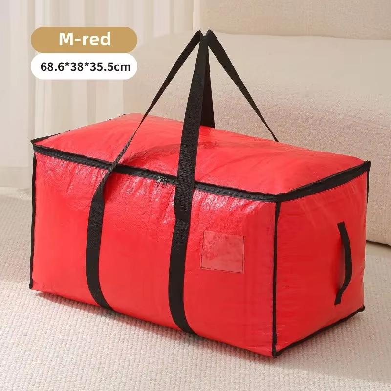 Quilt Organizer Bag Foldable Large Capacity Heavy Duty With Handle Double-Sided Zippers Camping Totes For Packing Luggage