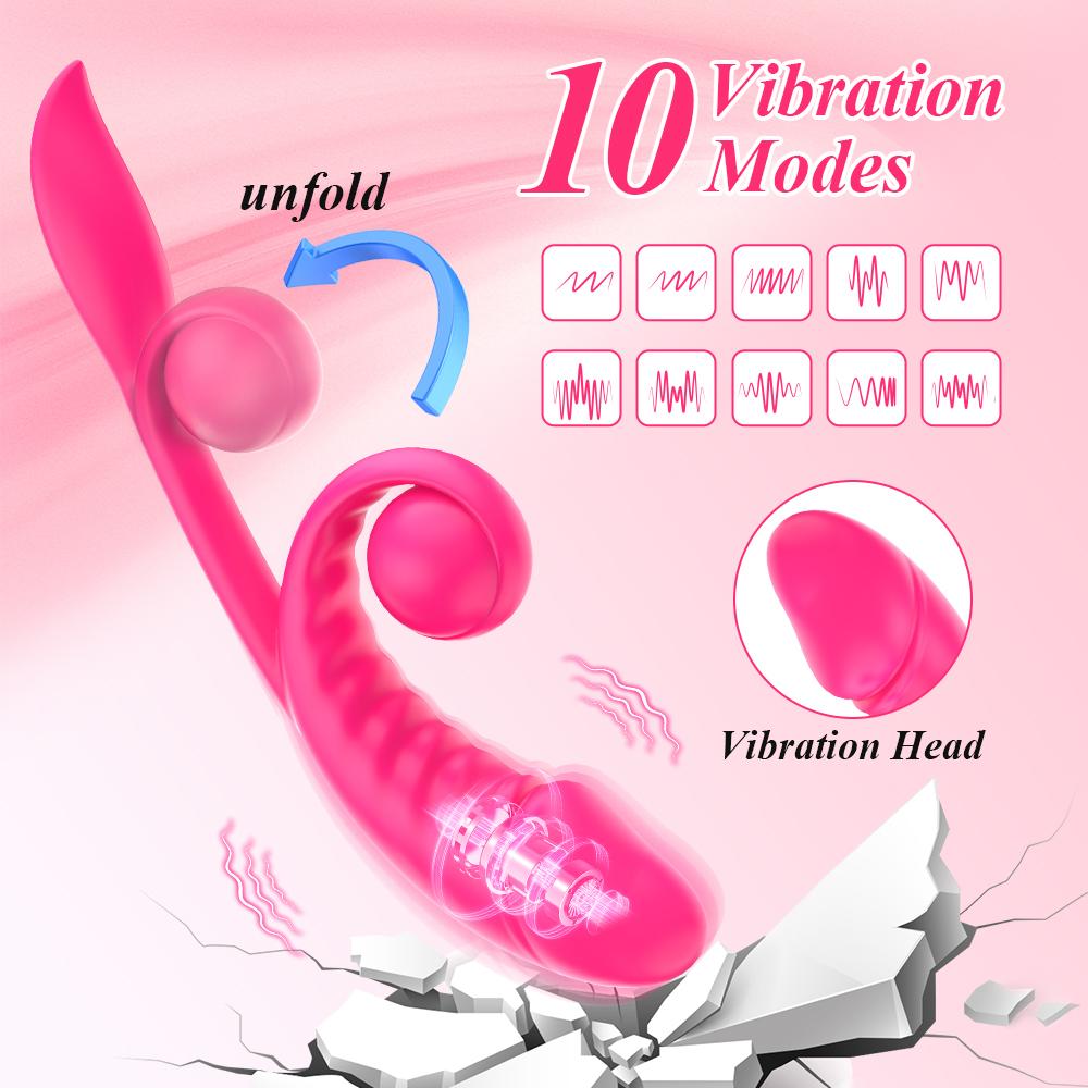 Rabbit Vibrator Clitoral Dildo Double Stimulation Vibrating APP Remote Control Vaginal Massage Female Sex Toys for Adults 18+