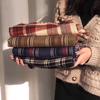 Scarf female red double-sided plaid versatile couple shawl retro thousand bird grid British scarf female