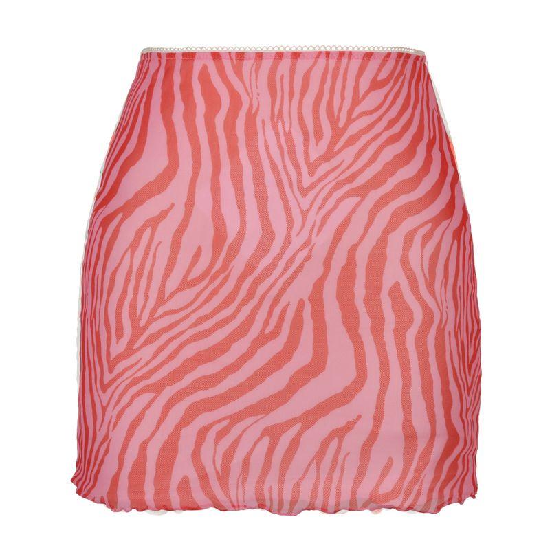 

Printed Hip Hugging Slim Fit Skirt Print Sheath Lace Slim fit Skirt Rose Red L