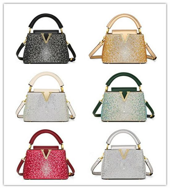 Rose Red Rhinestone Women's Evening Shoulder Bag - 2023 European & American Fashion