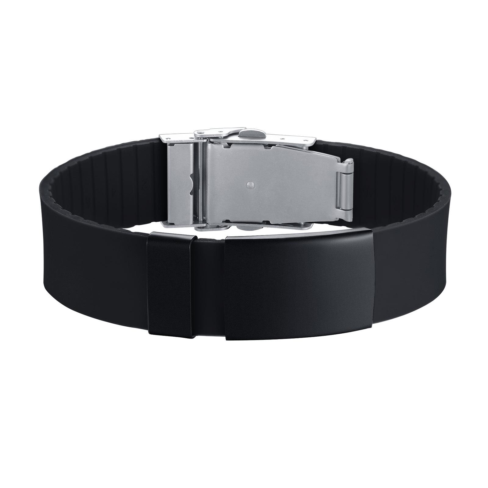 

Free Engraving Custom ID Bracelet, Rubber Brands Personalized Silicone Wristbands for Men Women