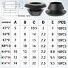 70Pcs Rubber Grommet Kit Cable Wire Hole Grommets For Automotive Wiring Electrical Panels Dust Proof Moisture Resistant Parts