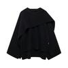 Asymmetric Short Knit Coat Scarf ZA Style Winter Fashion Women
