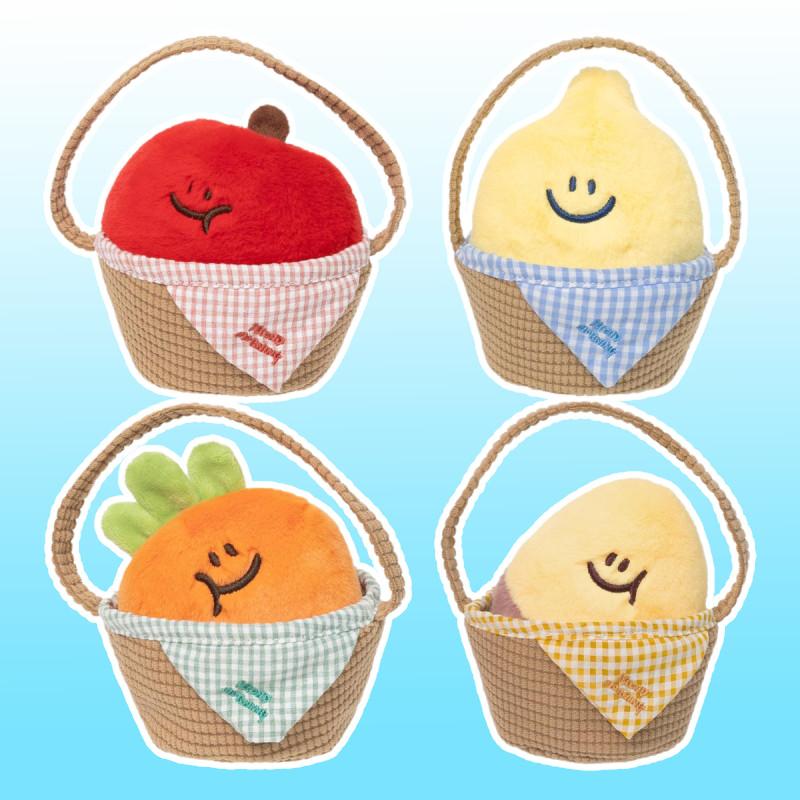 Adorable Second Morning Plush Fruit Basket Doll 5 Inch Soft Apple Lemon Toy Gift