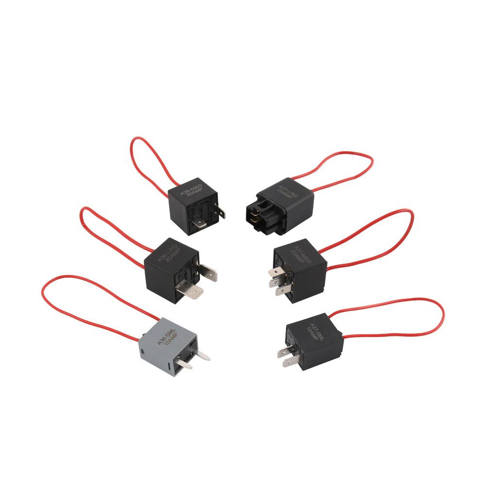 

Automotive 6pcs Relay Bypass Switch Kit 9038A with Amp Loop for Fuel Pump Relay Bypass and 12V DC Motor Control Applications