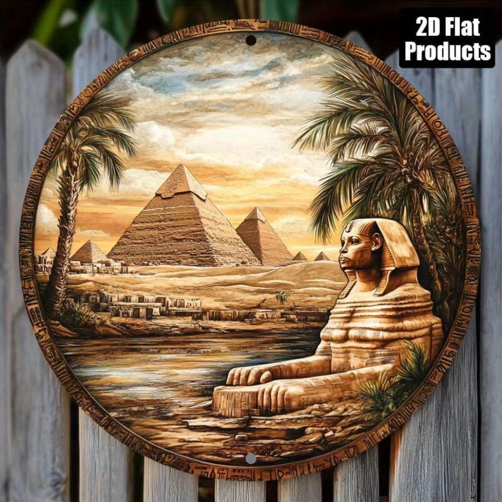 Tin Art Painting Metal Wall Decor 20x20cm Handmade Craft Home Decorative Plate