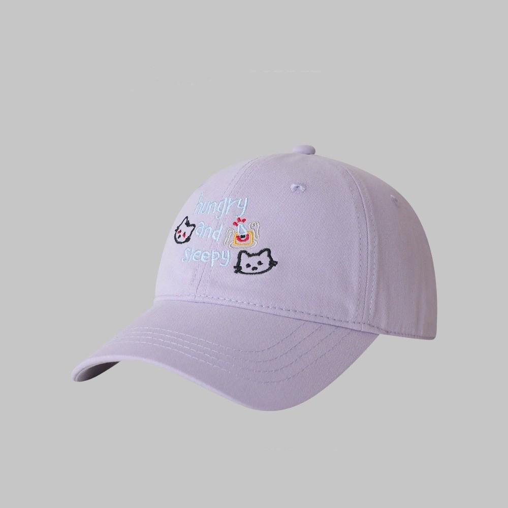 Cotton Cat Peaked Cap Embroidery Snapback Cap Adjustable Letter Baseball Cap  Summer
