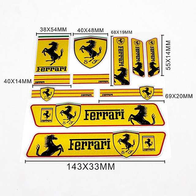 Car Sticker Ferrari Horse Pattern Self-adhesive Decal Decoration Shield Stickers Replacement for Ferrari SJ Teams Competizione JG3