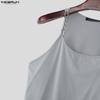 INCERUN Summer Men Strap Sleeveless Casual Loose Tank Tops Vest