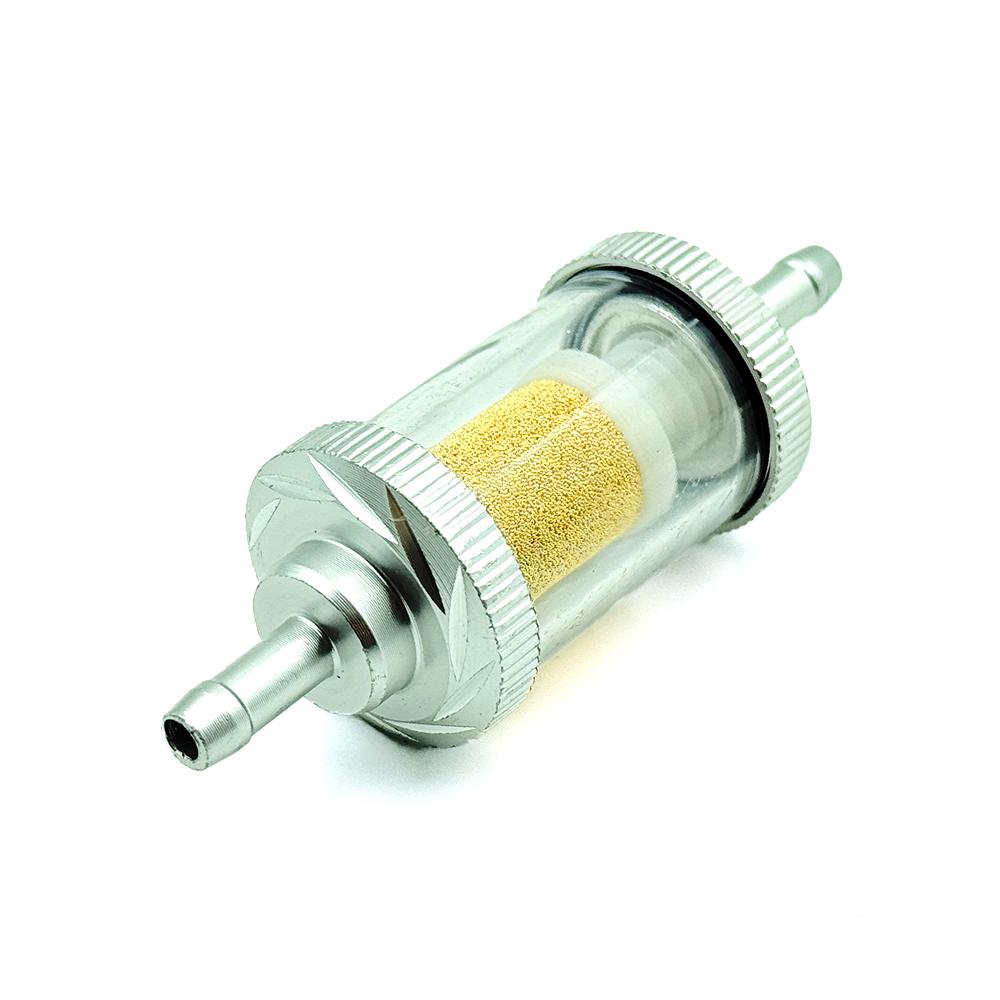 Universal 1/4" Inline Fuel Filter Copper Core Oil Filter 6mm For Motorcycle ATV Dirt Pit Bike Moped Scooter Bikes Lawn Mowers