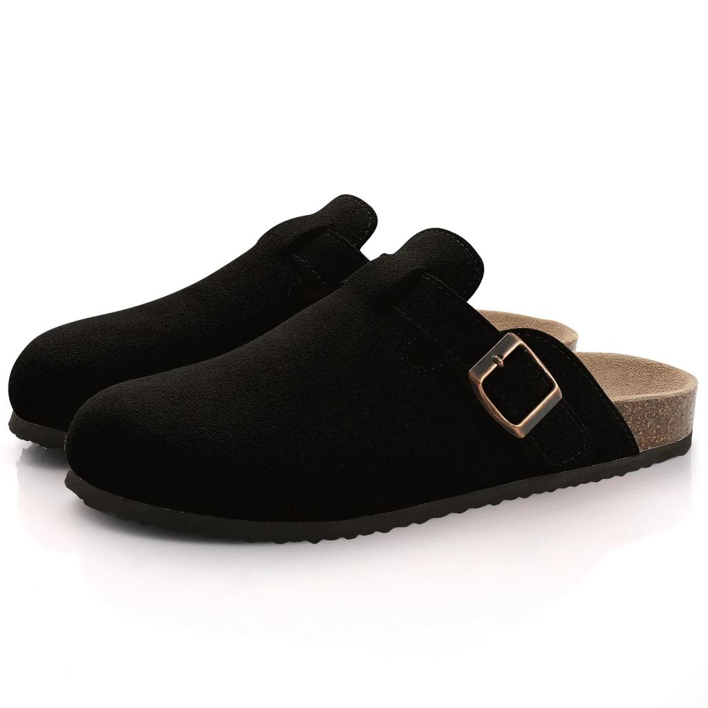 Fashion Crestar Women Suede Clogs Slippers Soft Insole Sandals With Arch Support Shoes Outdoor Beach Suede Clogs Slippers Slides For Men