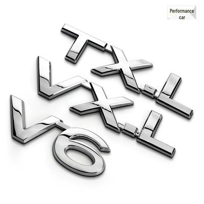 V6 Metal Emblem Sticker for Toyota Prado and Land Cruiser Tail