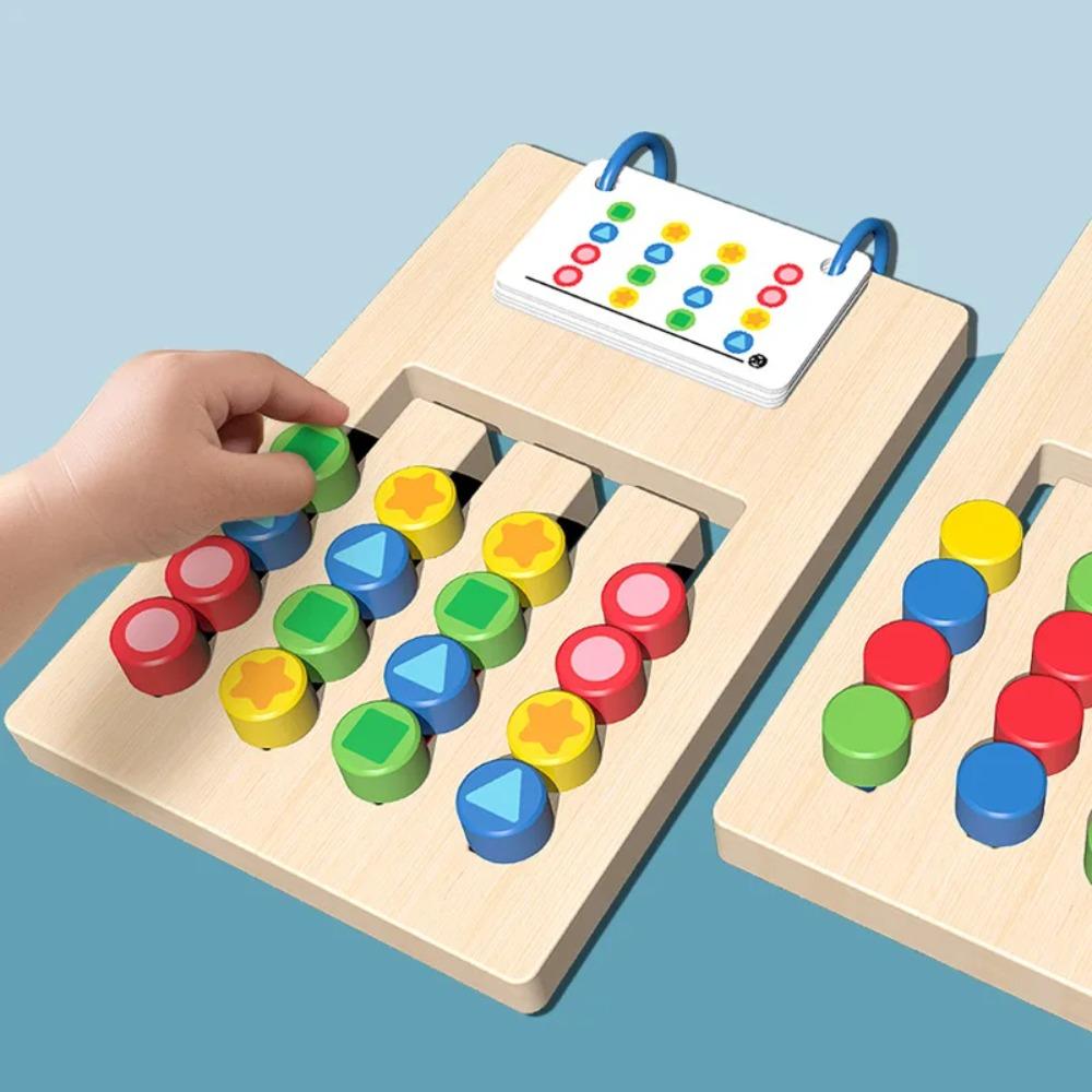 Montessori Double-sided Move Game Teaching Aids Thinking Logic Training Intelligence Development Puzzle Early Education Toys