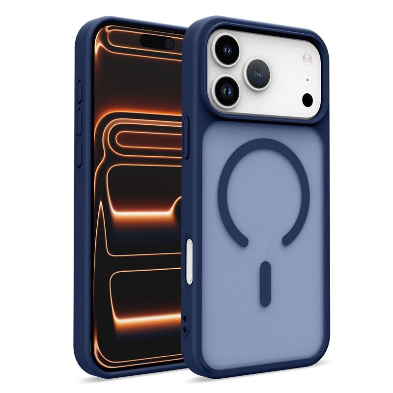 

Magnetic iPhone 17 Case: Large Hole, Skin Feel, Suitable for Apple 16, Frosted 15/14, Semi-transparent 13/12, Cross-border 11 iPhone 12/12 Pro