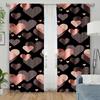 2pcs Rose gold heart-shaped curtains   light luxury and romance   bedroom and living room   decorative with drawbar pockets