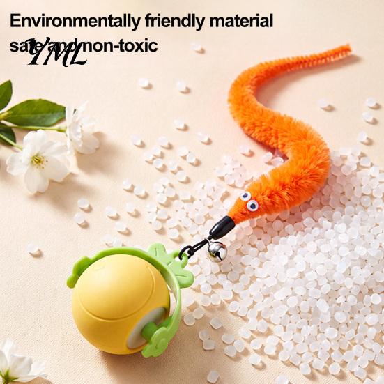 Self Rolling Cat Ball Interactive Ball, with Bell And Detachable Plush Tail, Automatic Motion Obstacle Avoidance, Rechargeable Light for Indoor