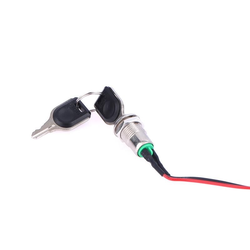 1Pcs 12Mm Zinc Alloy Electronic Key Switch With 2 Keys On Off Phone Lock Security Power Button Tubular Terminals 2 Position 1A