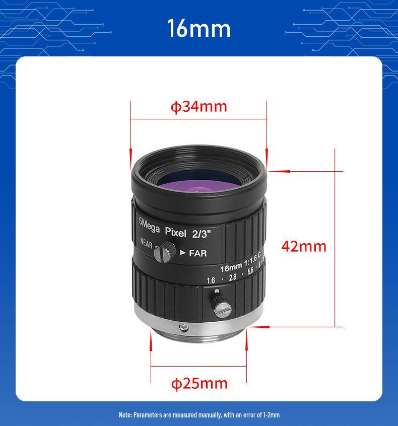 SHL 5MP HD Industrielt Kameraobjektiv MF Serie, Fast Brændvidde 2,8-75MM, Sensorstørrelse 2/3"
