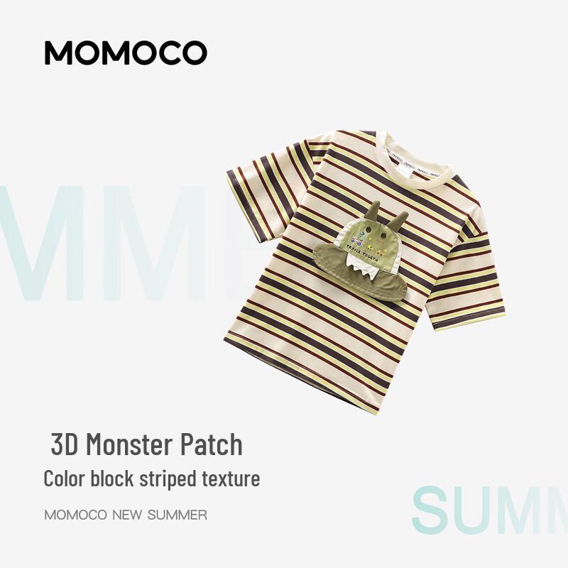 MOMOCO Boy's Fashion Striped Short Sleeve T-Shirt