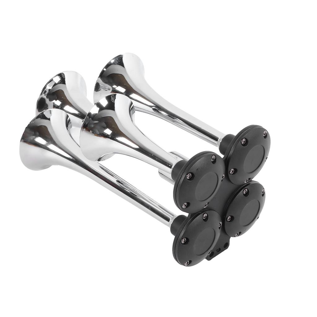 12V 24V 4 Trumpet Air Horn 150dB Super Loud Sound for Trains Trucks Cars Van Pickups Boats