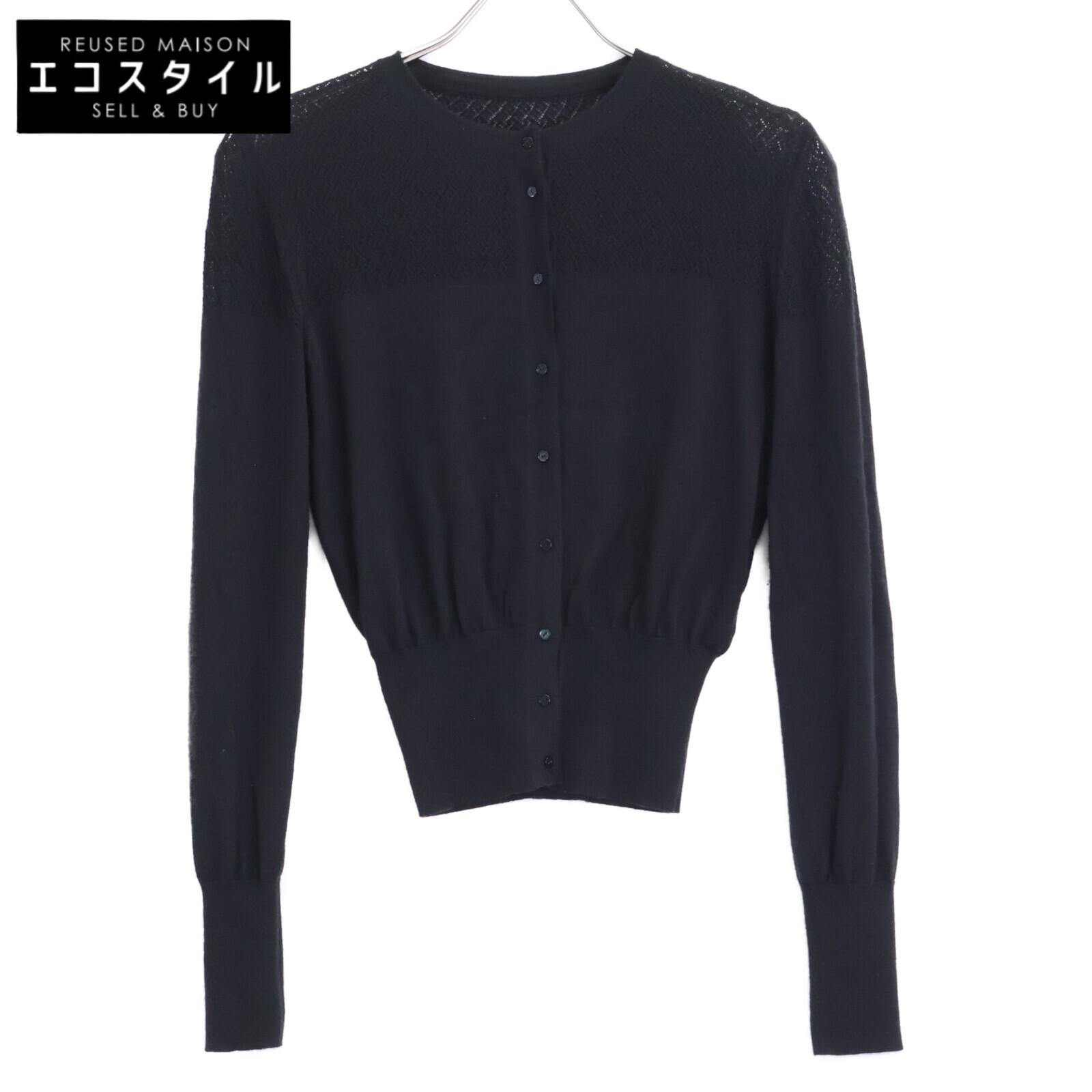 

DAISY LIN 06158 Черный шелковый кашемировый цифровой дорожный кардиган топы 38 черныйБ/у