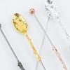 Creative DIY Coffee Stirring Spoons with Beaded Design Durable Alloy Construction Set of 6 Handmade Kitchen Tool