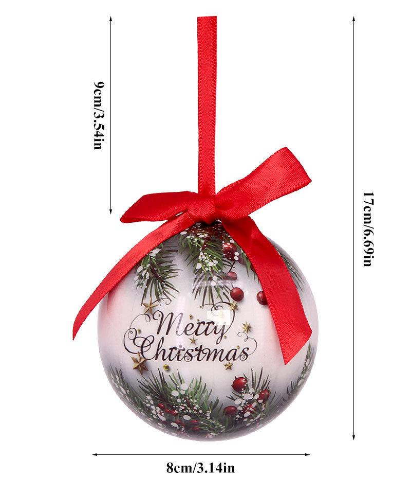 8cm Christmas Ball Decoration Santa Claus Snowman Pattern Painted Foam Christmas Balls Christmas Tree Hanging Party Decorations