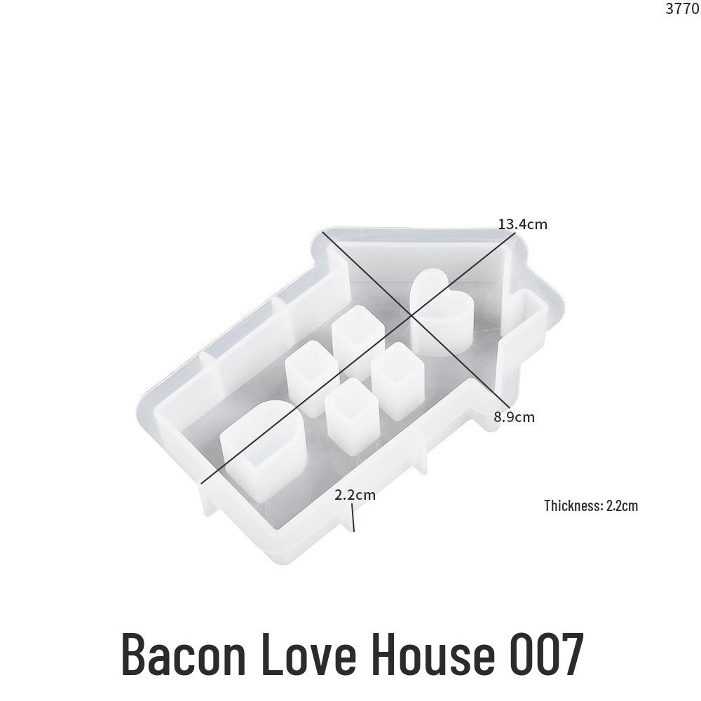 Heart and House Silicone Mold for DIY Epoxy and Aroma Candles