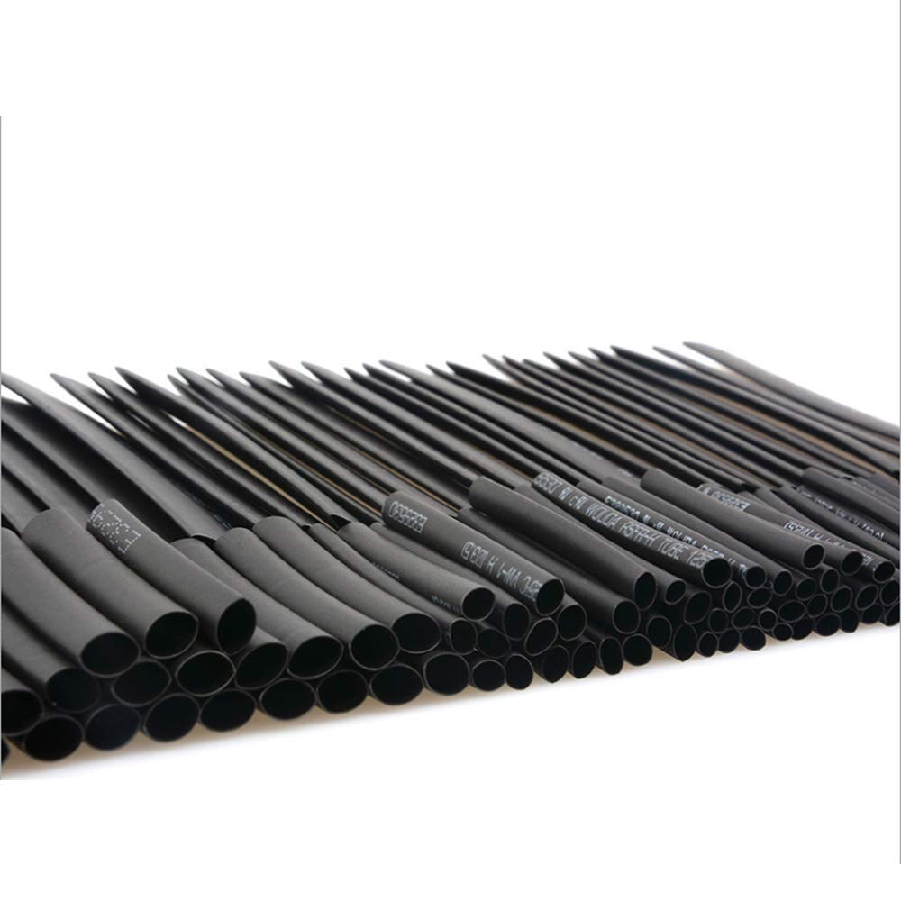 Heat Shrink Insulation Highly Flame Tubing, Tubing, Waterproof, Retardant, Black, 1mm-14mm (127-Piece Set)