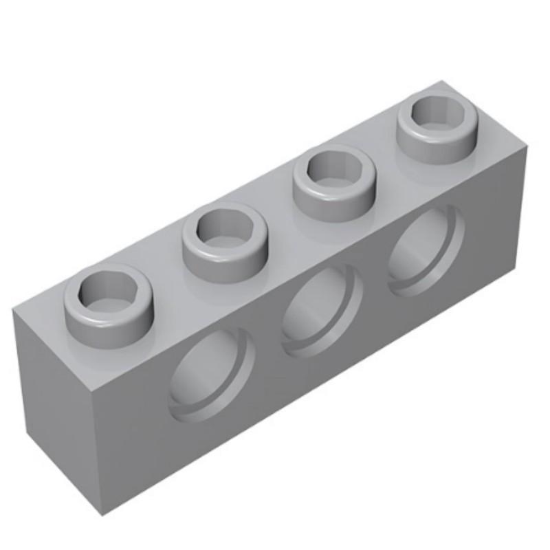 50g 3701-Compatible Small Particle MOC Educational Spare Parts: 1x4 Brick with 3 Holes