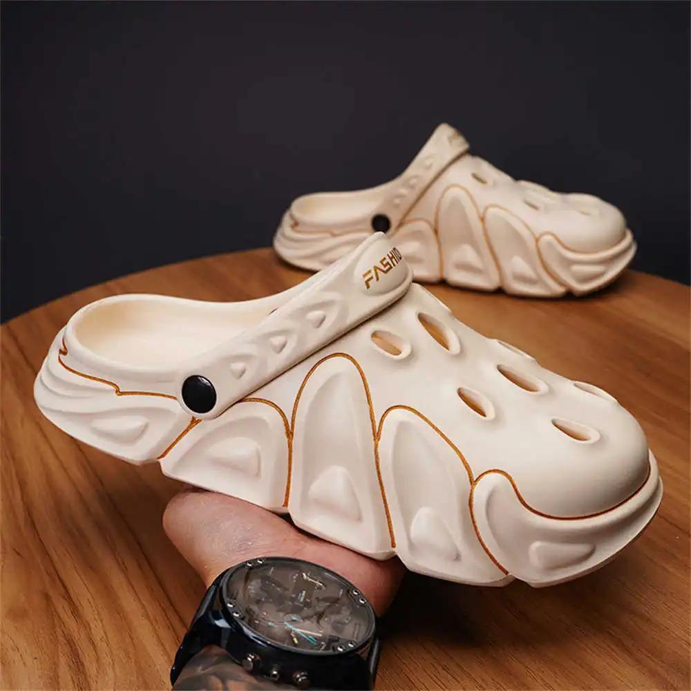 Fashion Backless Gray Sandals For Cotton Slippers Men's Shoes Luxury Brand Flip Flop For Men Sneakers Sports Resort Gym Zapato