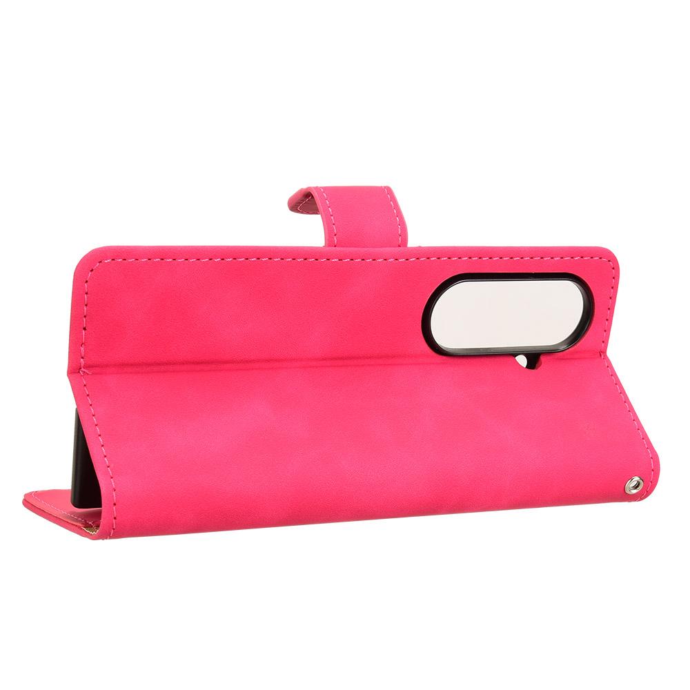 For Samsung Galaxy Z Fold7 5G Leather Case Skin Feel Anti Drop Wallet Flip Phone Cover