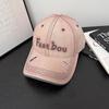 Hat Women'S Spring And Autumn Baseball Cap Alphabet Embroidery Cap Hard Top Big Head Circumference Casual Hat Men'S Ripped Hole