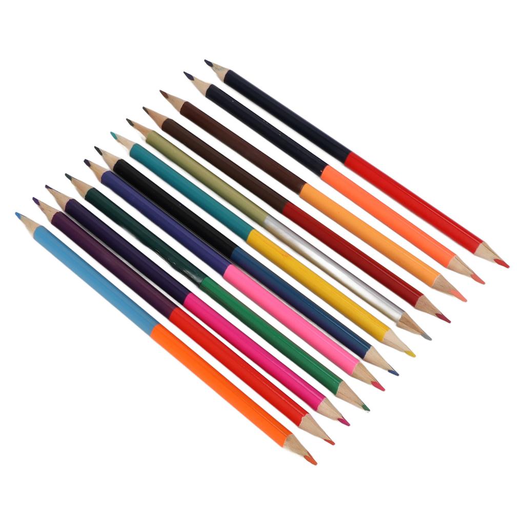 12pcs Pencils Set Double Sided Erasable Pre Sharpened Pencils for Drawing Writing Correcting