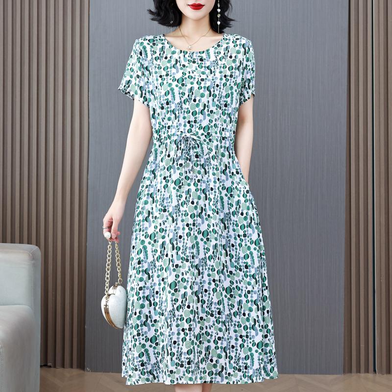 Şık Kadın Elbiseleri Yazlık Vintage Kıyafetler Günlük Büyük Beden Kısa Kollu Yazlık Uzun Elbiseler