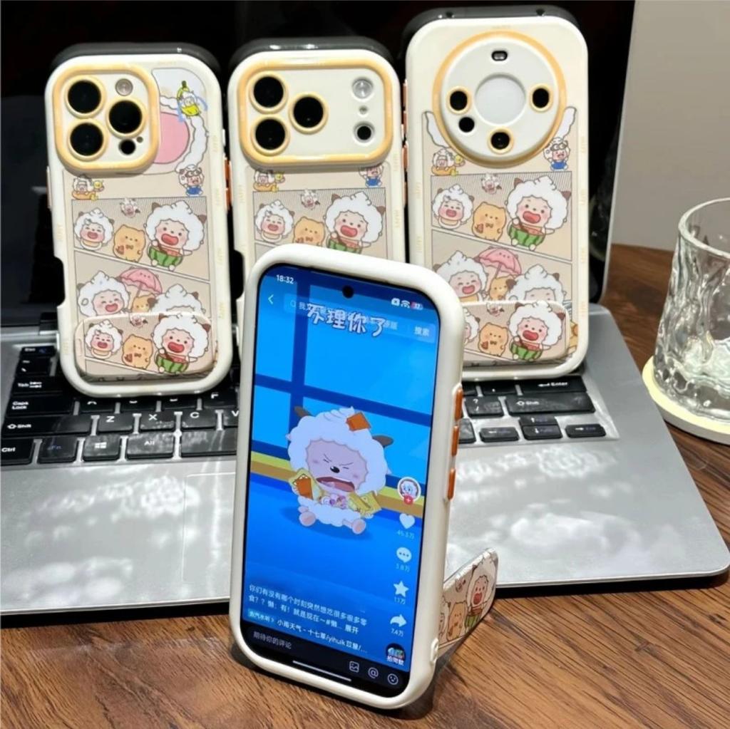 Cute lazy sheep bracket for VIVOX300PRO/S30 mobile phone protective case Redmi note14pro/k70