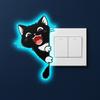 PVC Cat Wall Decals Decorations Cat Switch Sticker Home Decoration Glowing Cat Stickers  Dorm Room