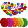 100Pcs 2 Furos Coloridos Mistos Botões de Madeira Redondos Costura DIY Artesanato Scrapbooking
