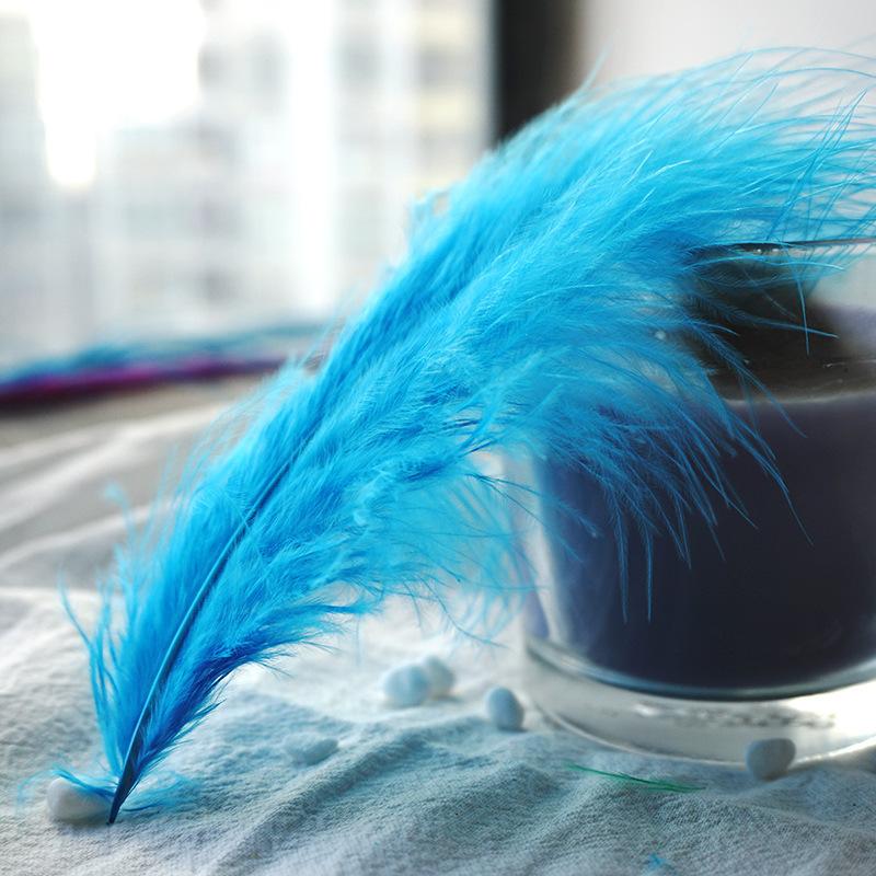 50Pcs Macaron Feather Color Turkey Full Velvet, Dream Catcher Hair Accessories Diy Handmade Materials Bouquet Stage Wedding Decoration