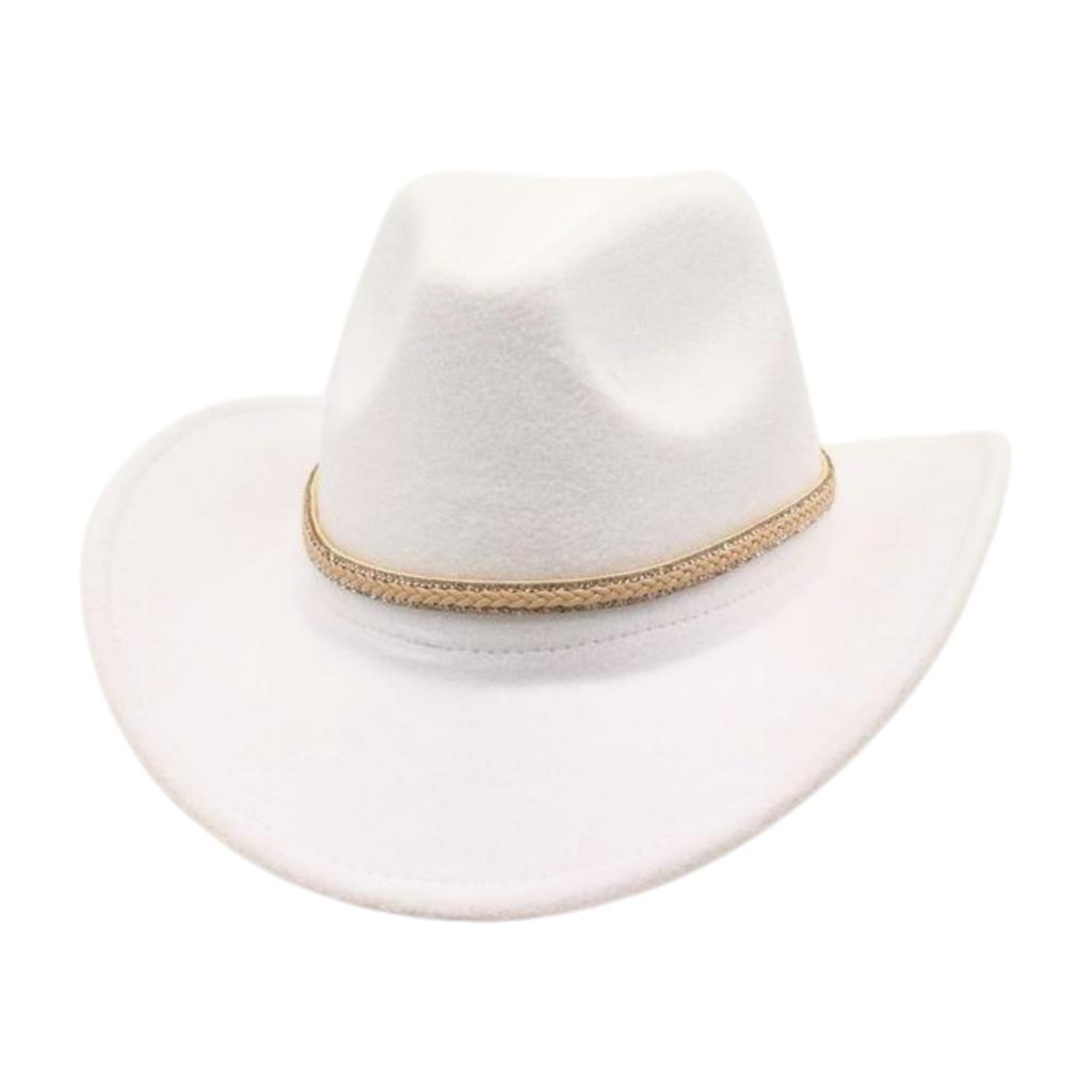 Sonnenschirm Traufe Western Cowboyhut Premium Ethnisch Stil Filzhut Feiertag Reise Winddicht Bühnenrequisiten Zylinder