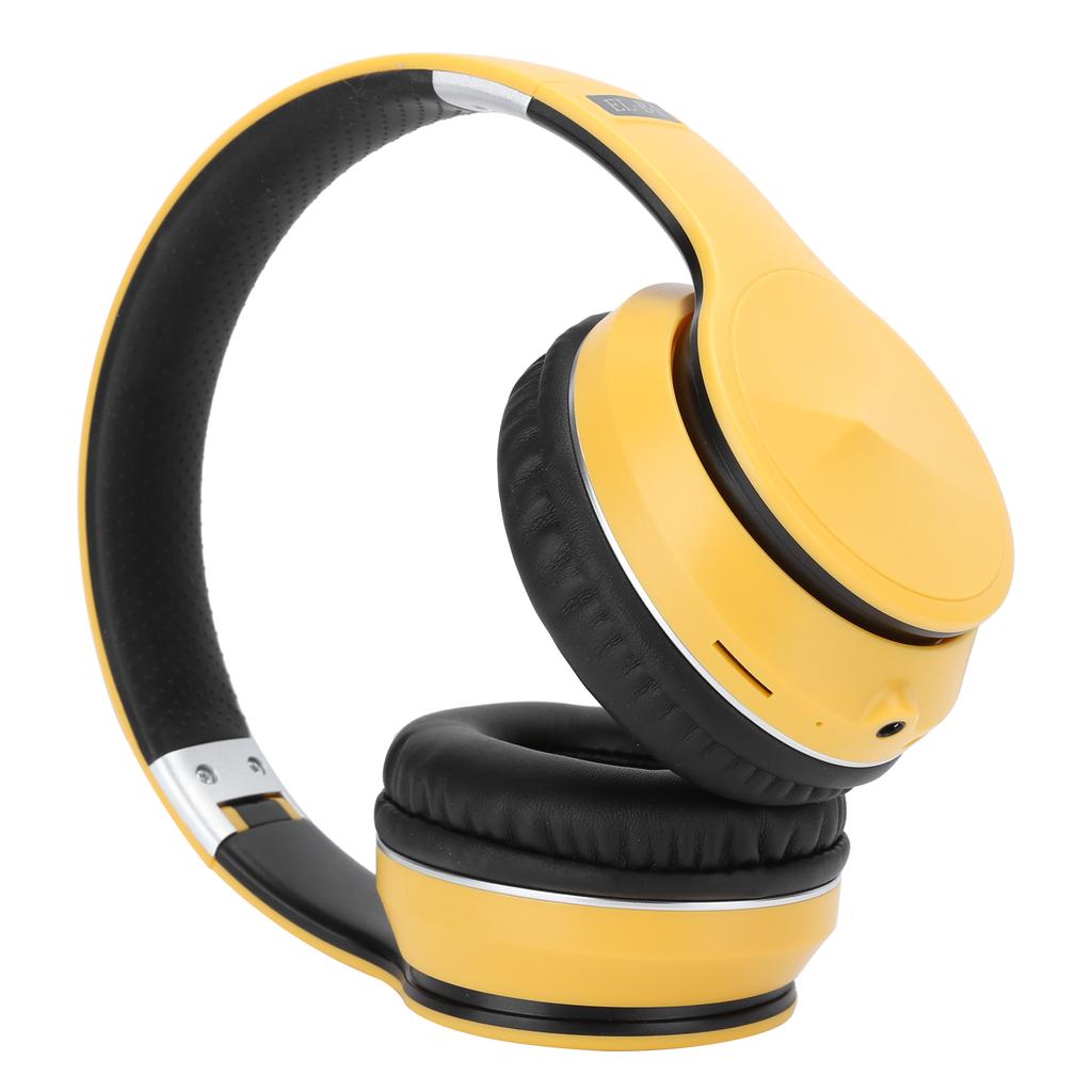 Headmounted Wireless Bluetooth Headset Foldable Stereo Sport Earphone Support Radio Mode(yellow )