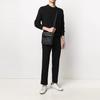 Emporio Armani Solid Color Geometric Pattern Crew Neck Pullover Long Sleeve Sweater Men Sweater Black 3K1MX2-1MZTZ-0999
