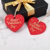 100pcs Heart Shaped Cards Valentine's Day Tags Hanging Decoration Red Cake Decor Tag DIY Gift Labels Happy Valentines Days