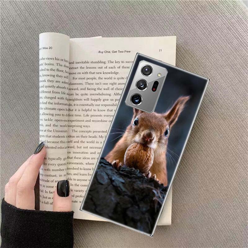 Forest Squirrels Foraging For Food Phone Case For Samsung Galaxy S25 Edge S24 S23 FE S22 S26 Ultra S21 S20 S10 Plus Capa Soft